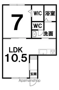 西16南6AP【2階】の間取り